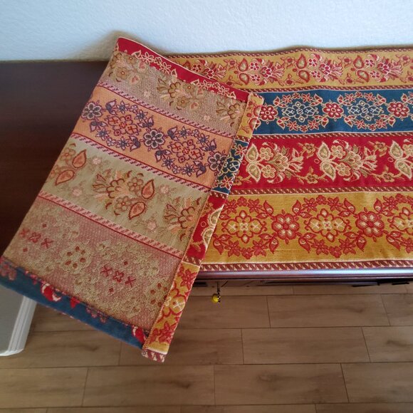 Pierre Deux French Country Woven Tapestry Design Table Runner - New - Picture 6 of 8